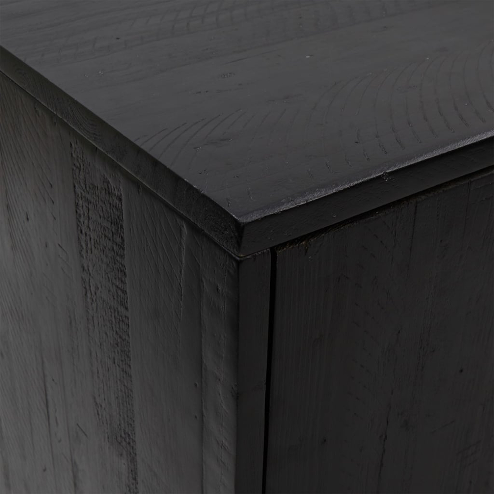 vidaXL 2 Door Black Wooden Sideboard Image 6