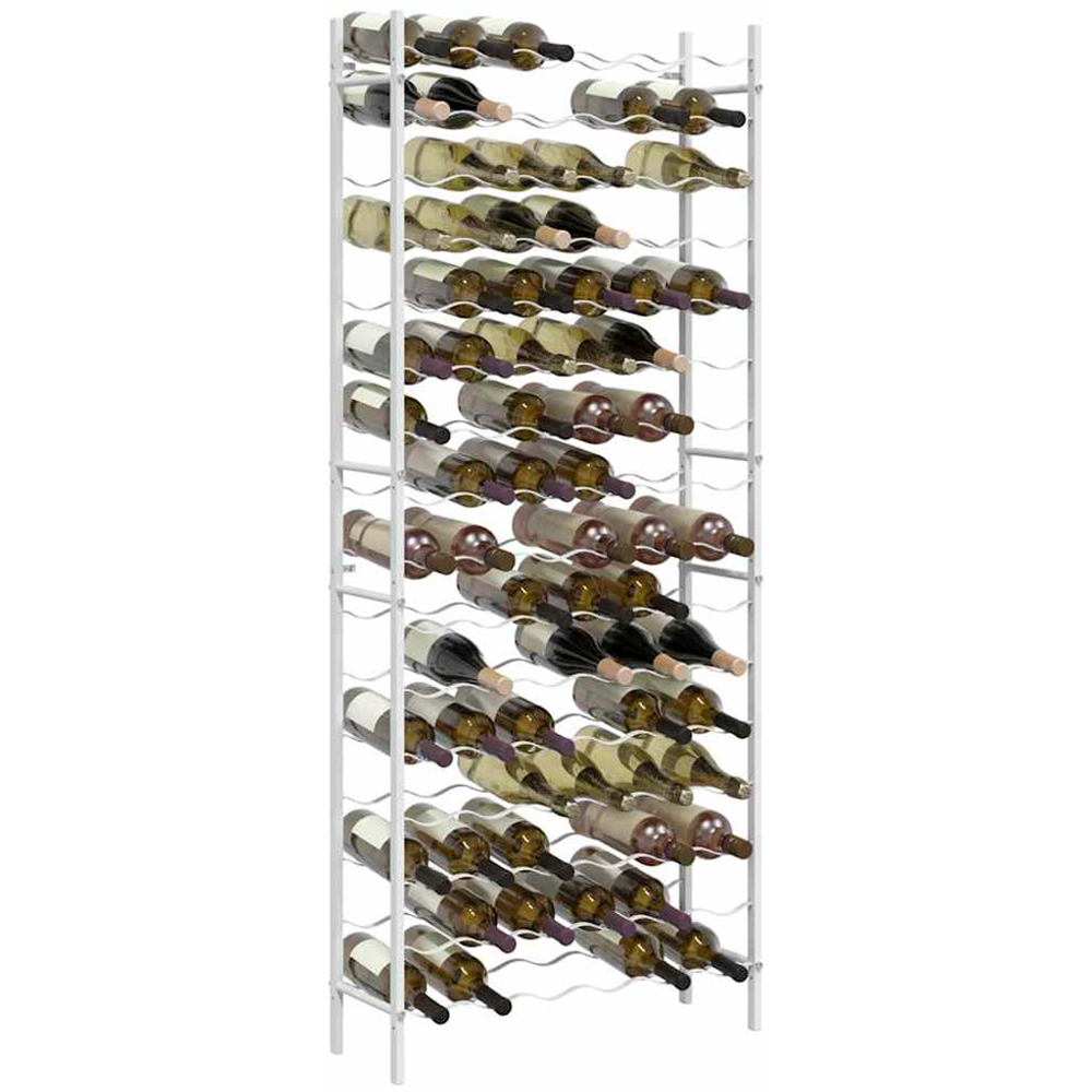 vidaXL 96 Bottle White Freestanding Wine Rack Image 3