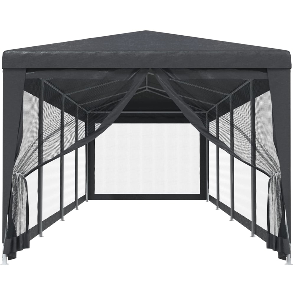 vidaXL 3 x 12m Anthracite Party Tent with Mesh Sidewalls Image 3