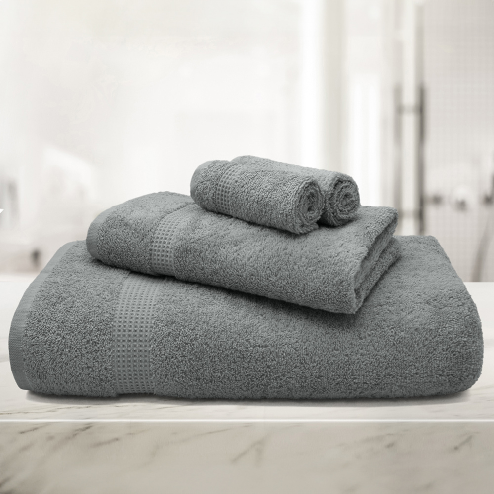 Mayfair Egyptian Cotton Grey Bath Sheet Set of 2 Image 2
