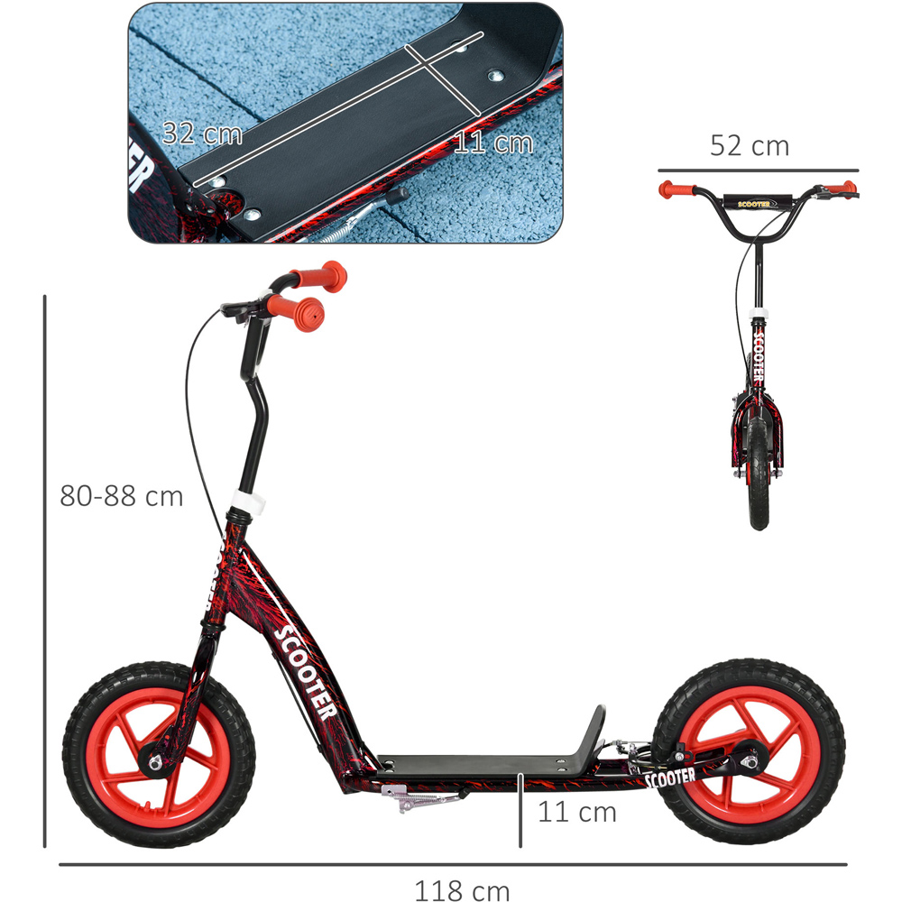 Tommy Toys AIYAPLAY Red Adjustable Handlebar Kids Kick Scooter Image 9