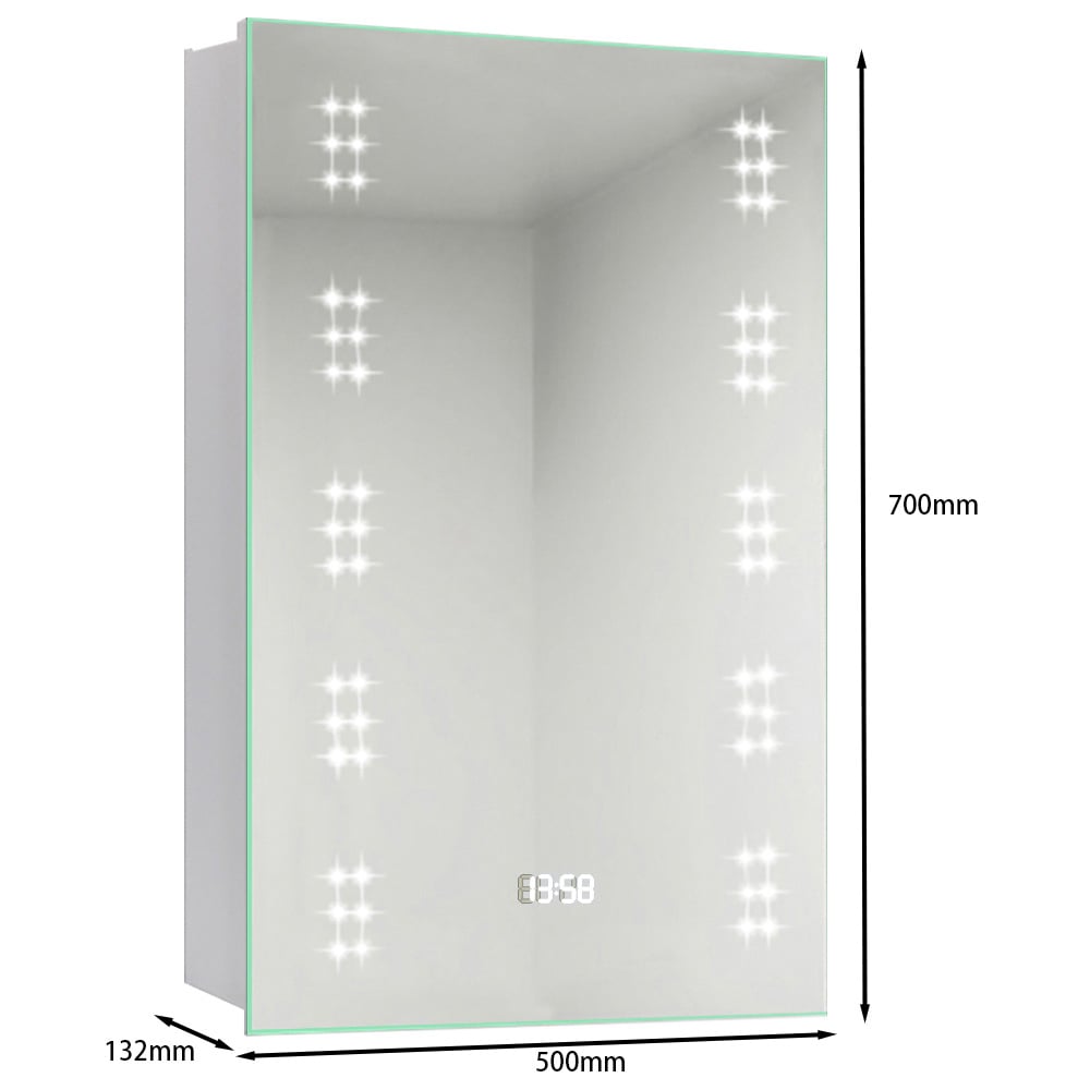 Living and Home LED Mirror Bathroom Cabinet with Demister Pad Image 8
