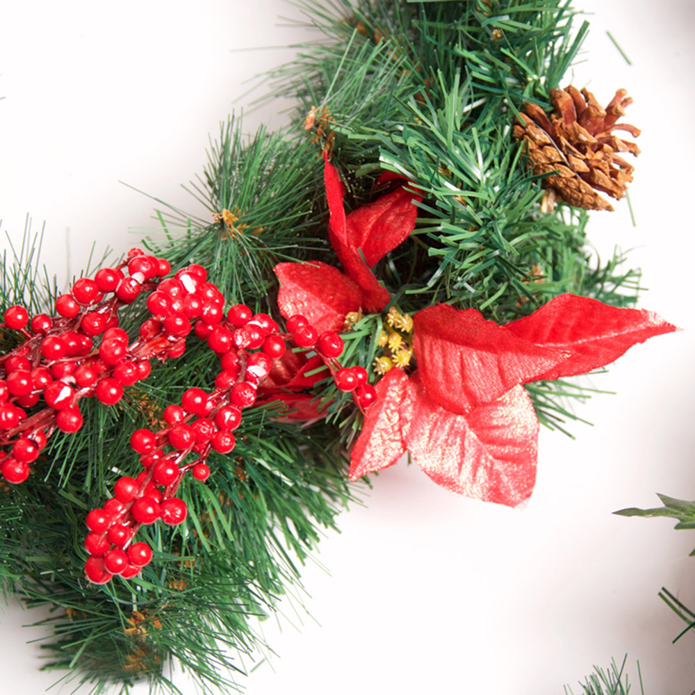 Best Artificial Red Christmas Garland 270cm Image 5