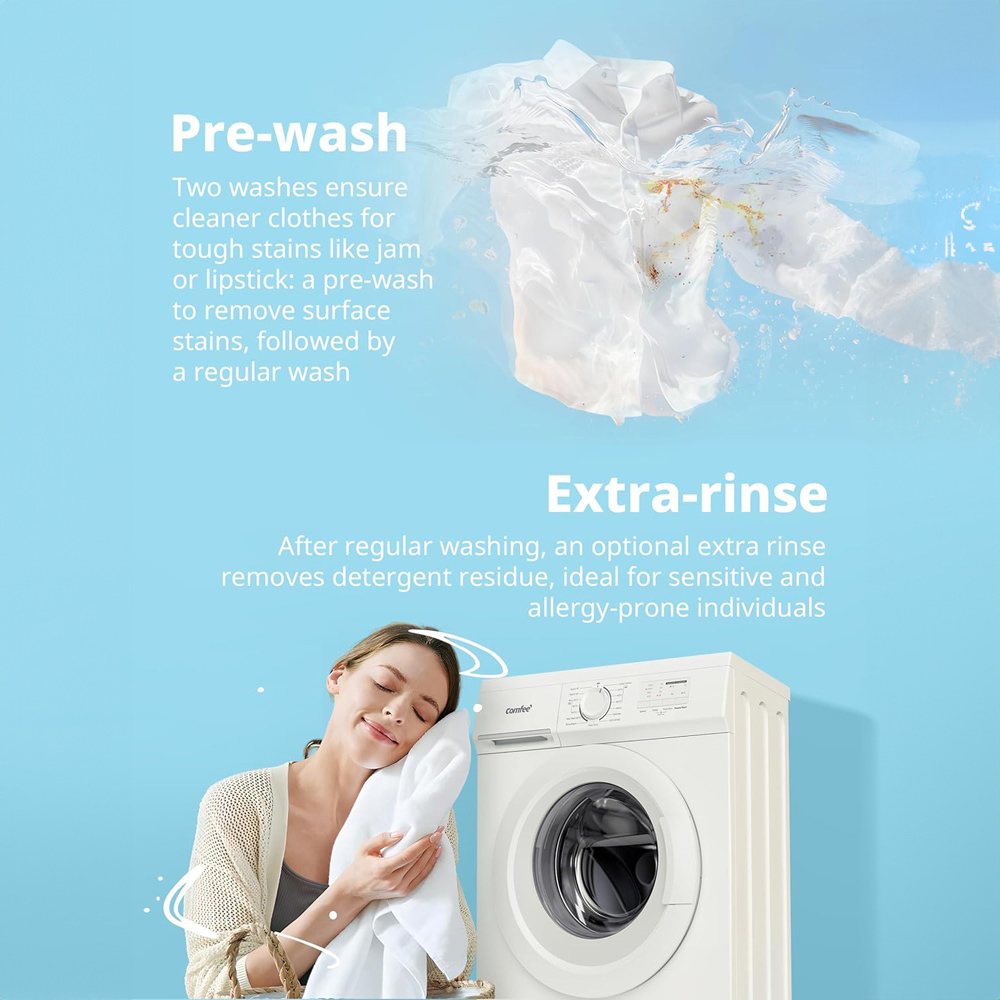 Comfee 7KG Freestanding Washing Machine with 90℃ Heat Wash Image 7
