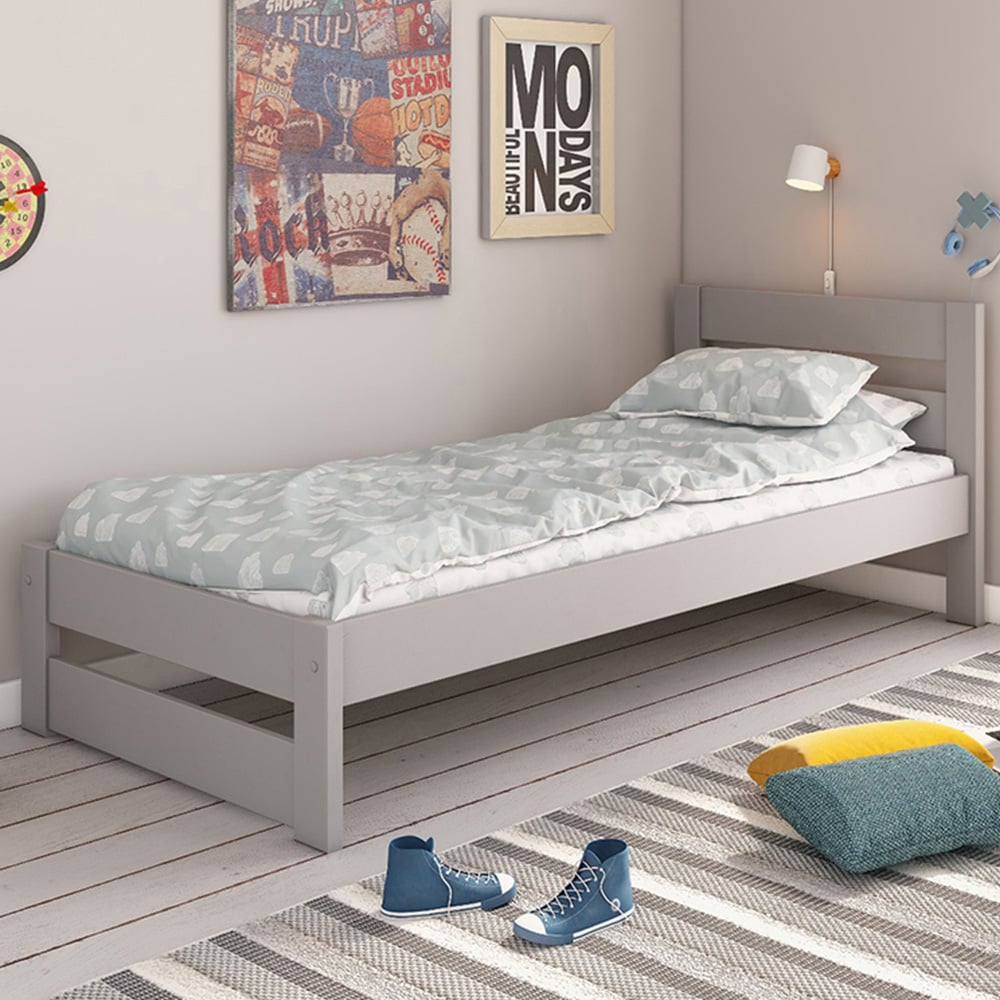 Noomi Tera Single Grey Bed Frame Image 1