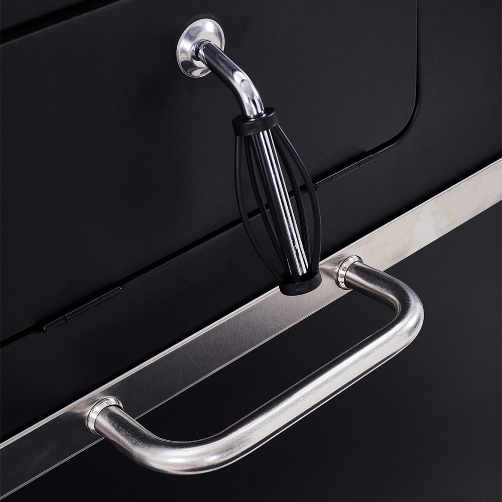 Living and Home Outdoor Carbon Steel Charcoal BBQ Grill with Smoke Stack Image 5