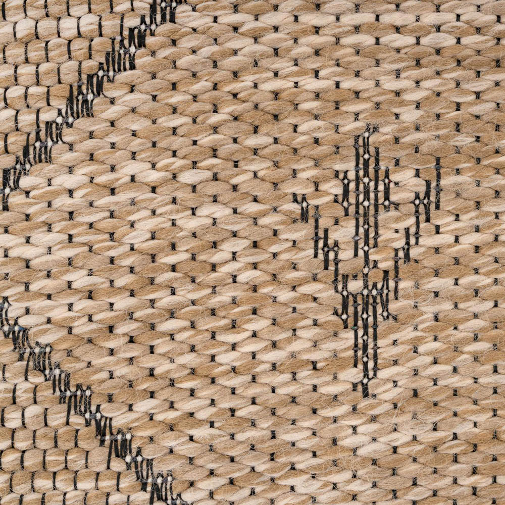 Kukoon Alva Neutral and Black Flat Geometric Rug 200 x 290cm Image 5