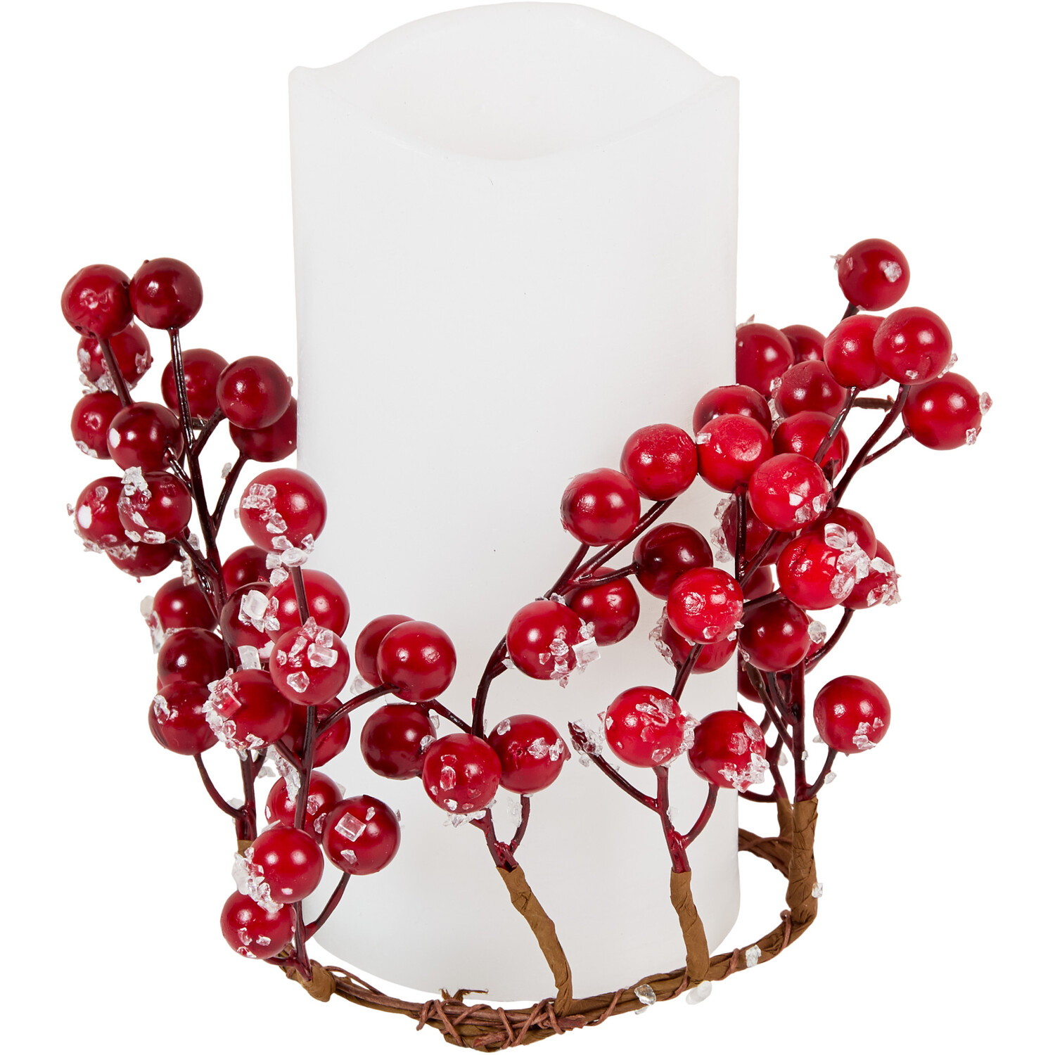 LED Candle Berry Ring - Red Image 1