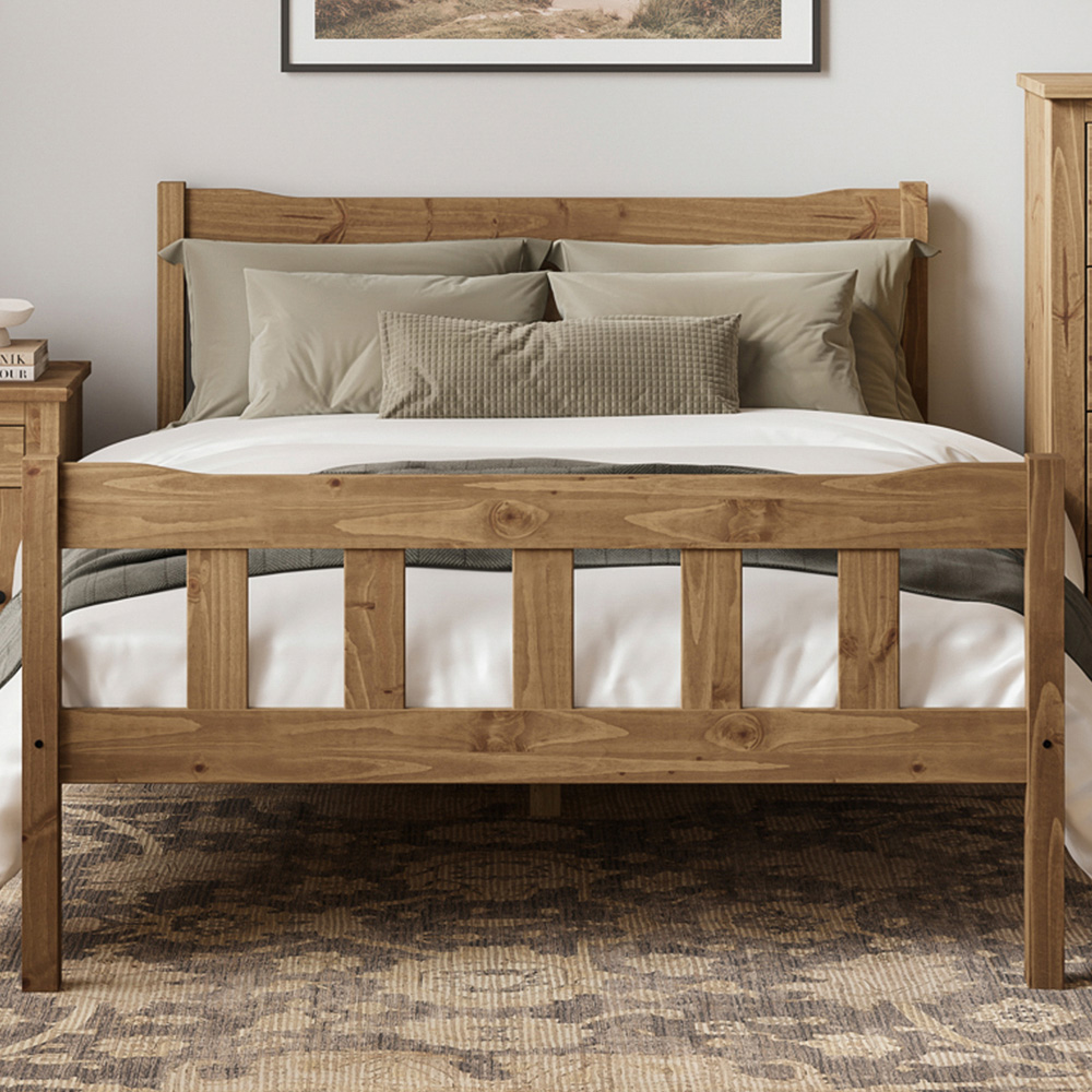 Havana Double Pine Bed Frame Image 1