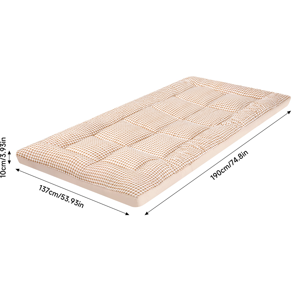 Living and Home Double Light Brown Quilted Mattress Topper Image 8