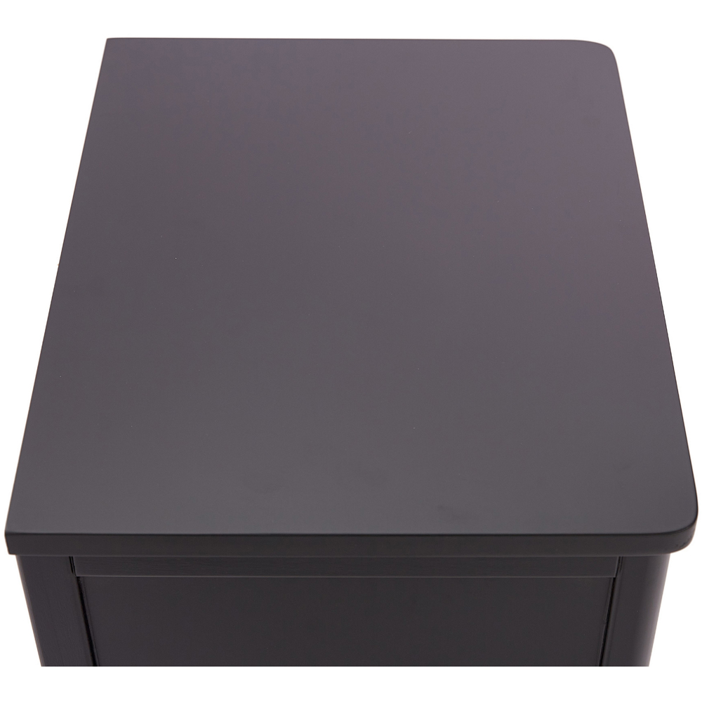 Palau 2 Drawer Black Bedside Table Image 7