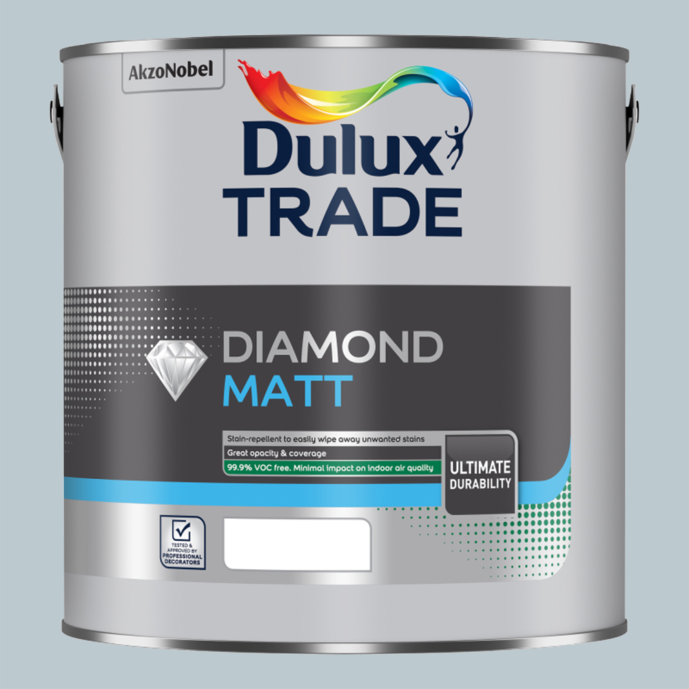 Dulux Trade Coastal Grey Walls and Ceilings Diamond Matt Paint 2.5L Image 2