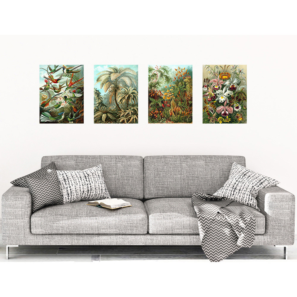 Artery8 Vintage Ernst Haeckel Flora and Fauna Wall Art Print 30 x 41cm 4 Pack Image 2