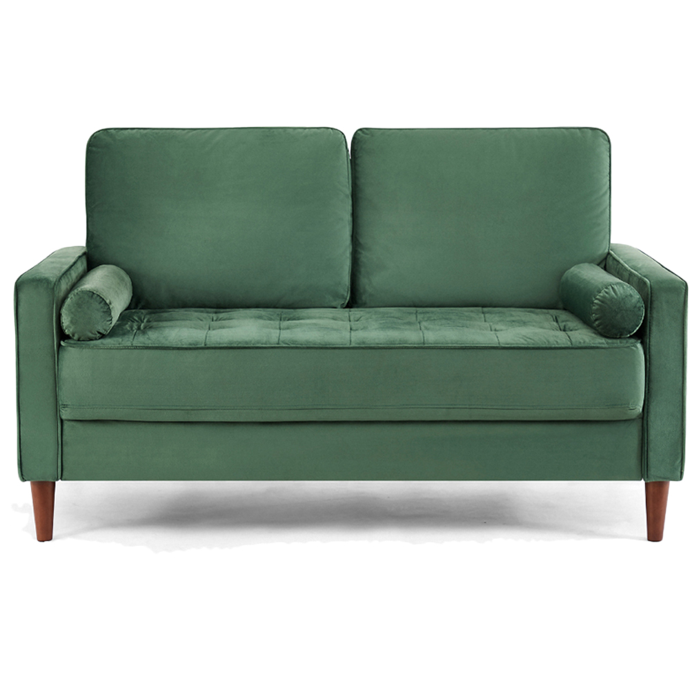 Home Detail Edward 2 Seater Green Velvet Sofa Image 3