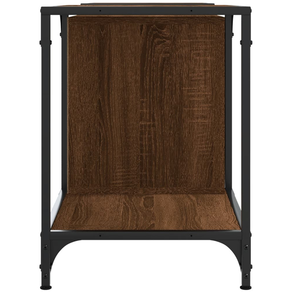 vidaXL 4 Shelf Brown Oak Industrial Style Adjustable TV Cabinet Image 5