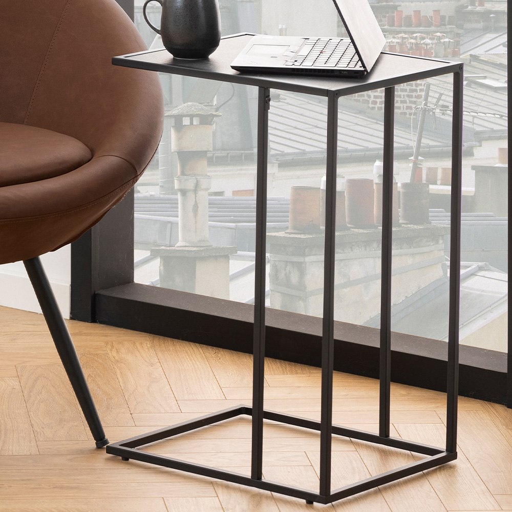 Florence Infinity Matt Black Side Table Image 1