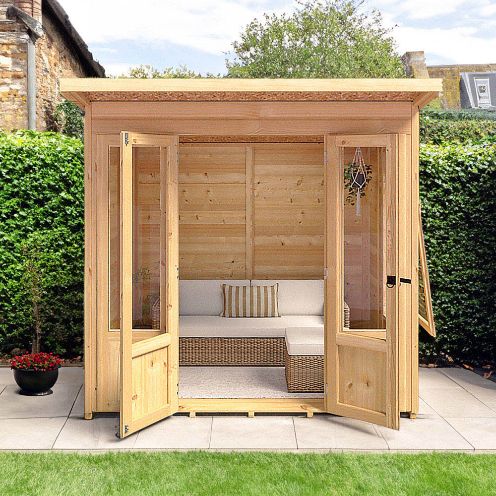 Shire Parham 7 x 5ft Shiplap Pent Garden Summerhouse Image 5
