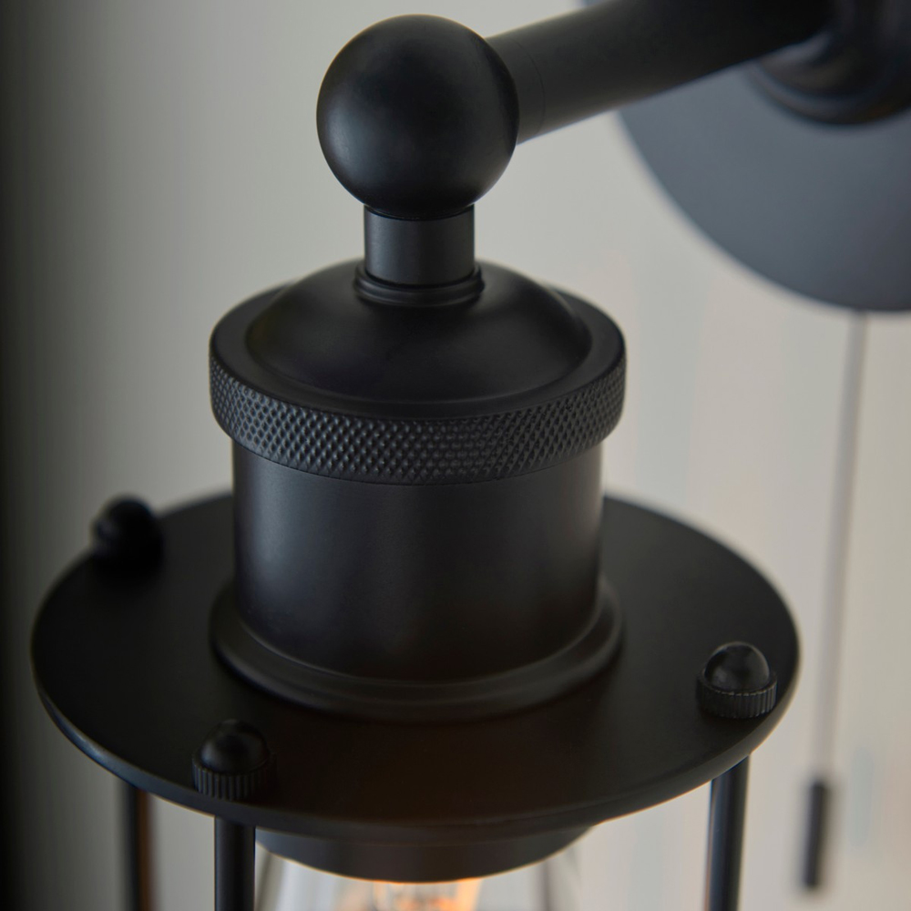 Merano Treviso Matt Black Bathroom Wall Lamp Image 3