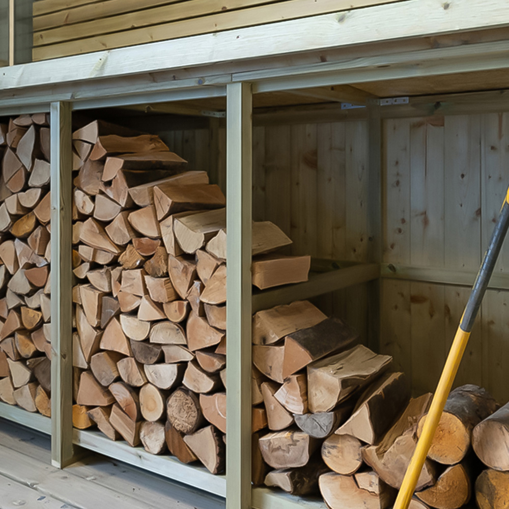 The Garden Village Billington 7 x 3ft Large Log Shed Image 3