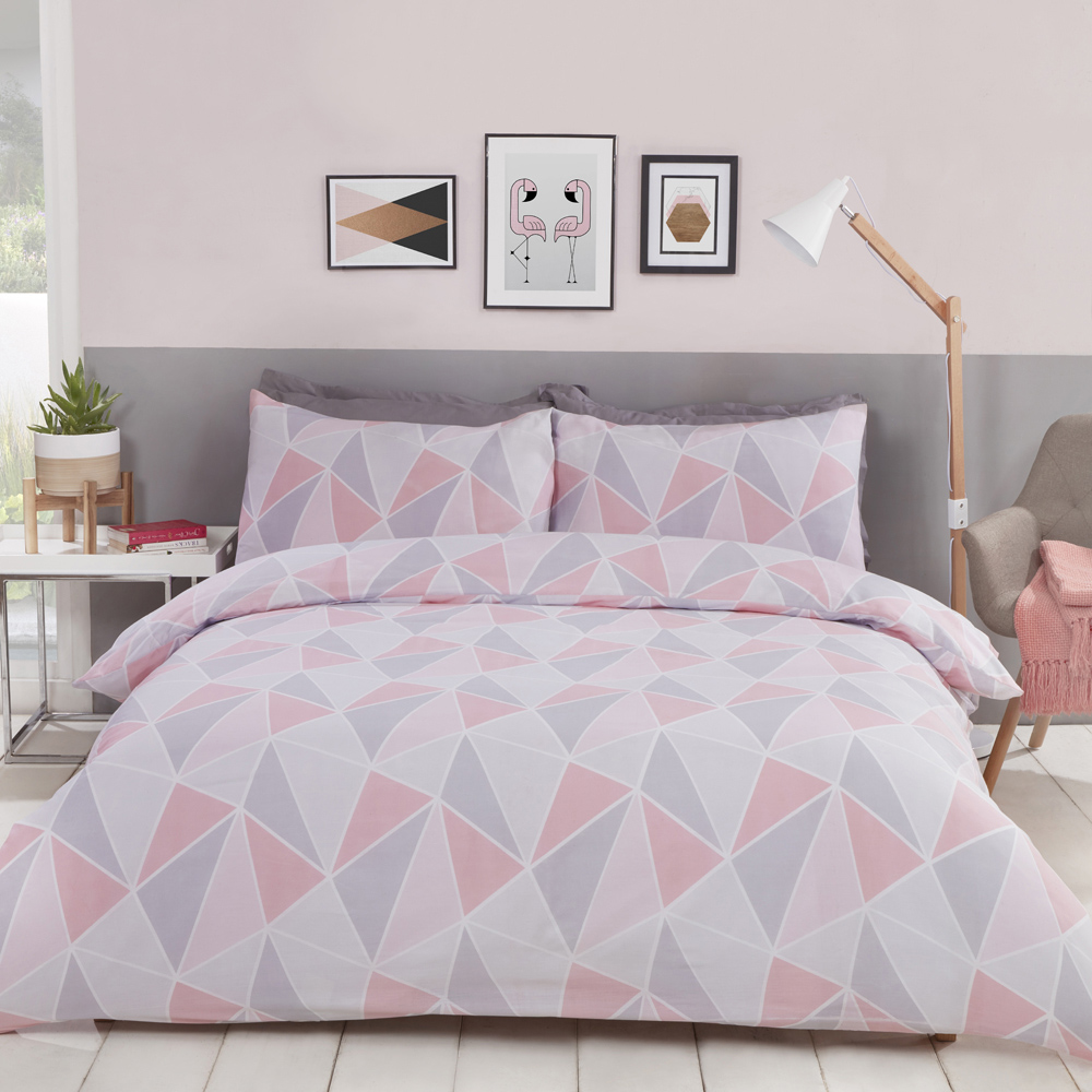 Rapport Home Leo Single Pink Duvet Set Image 1