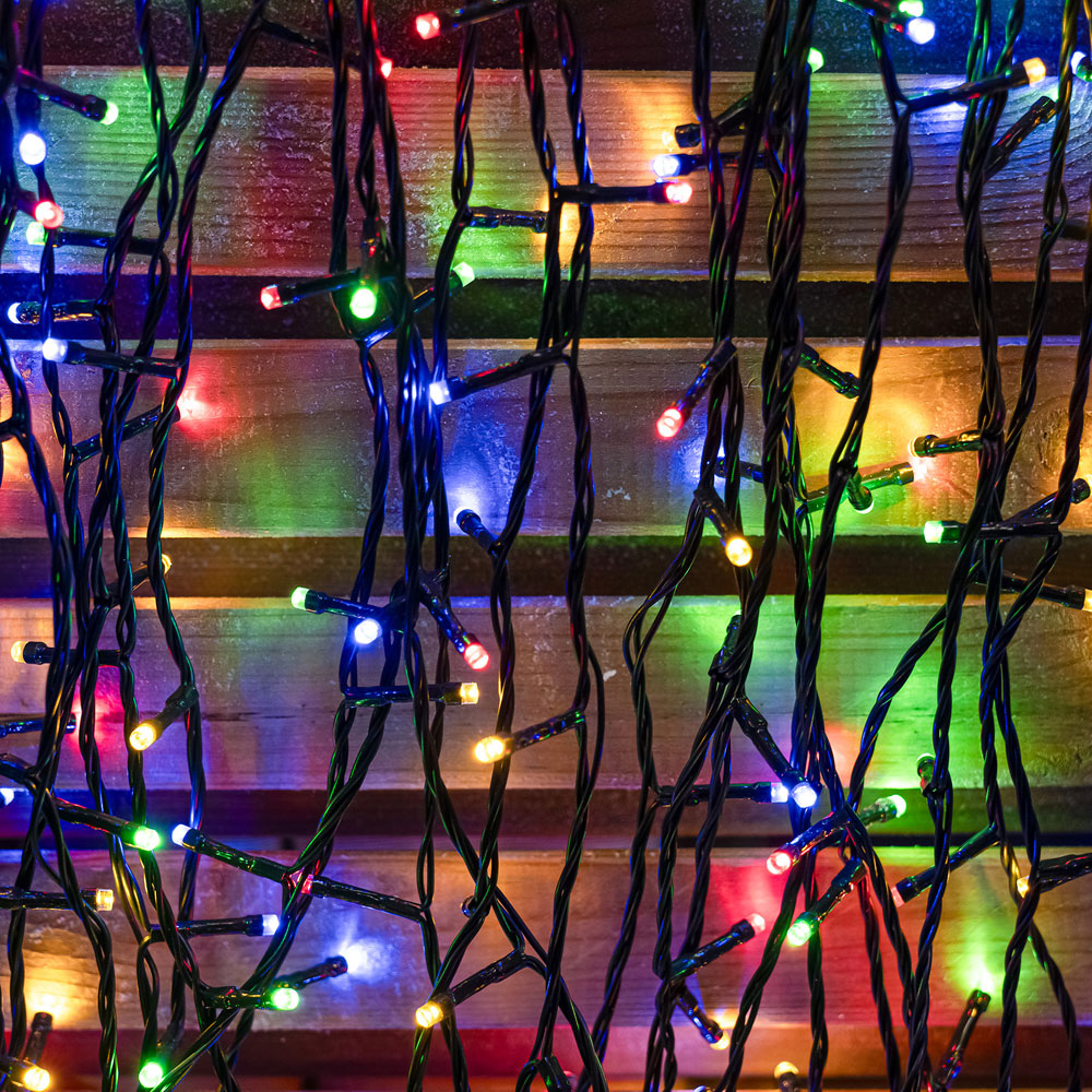 The Christmas Centre 720 Multicoloured LED Multifunction Green Cable String Light 64m Image 5