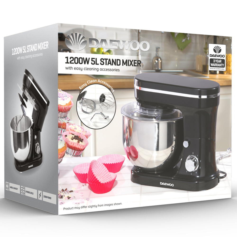 Daewoo Black Stand Mixer 1200W Wilko
