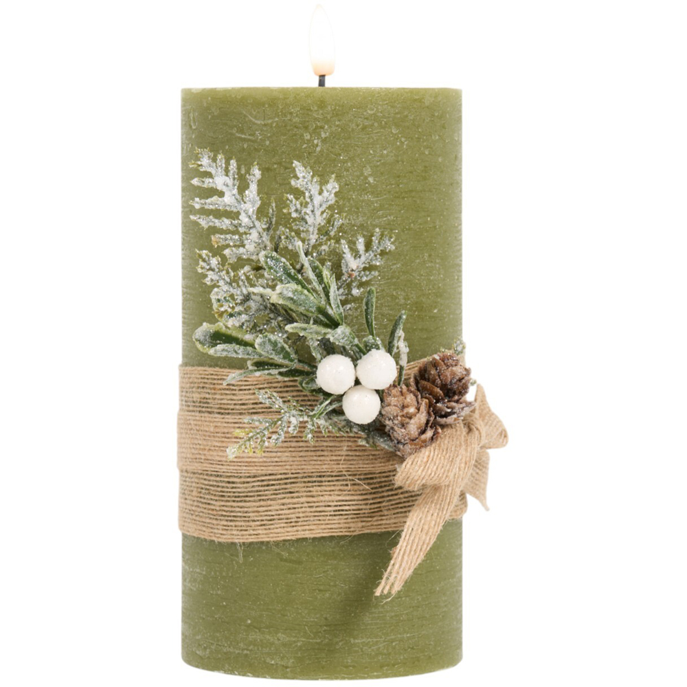 Hessian Pine LED Candle Image 7