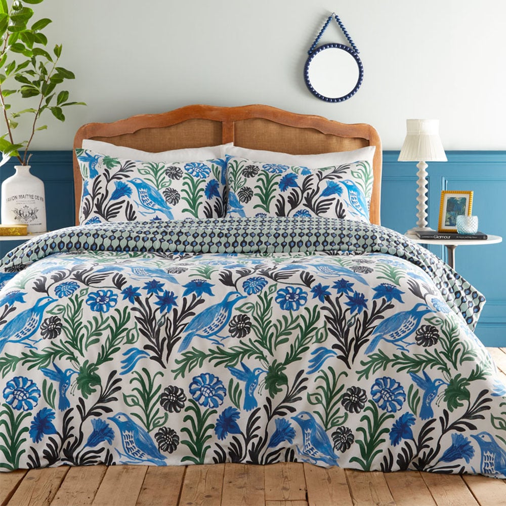 furn. Alentejo Double Blue Trending Duvet Cover Set Image 1