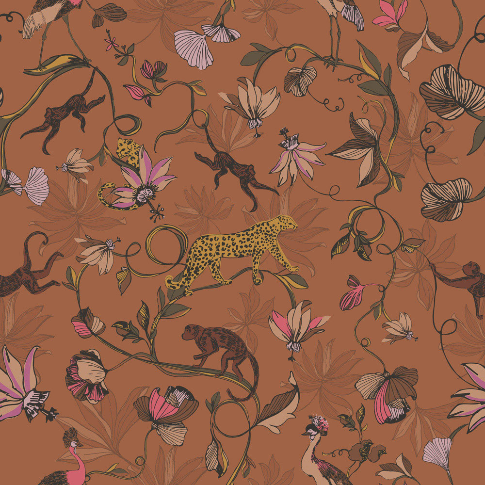 furn. Wildlings King Size Multi Tropical Duvet Cover Set Image 4
