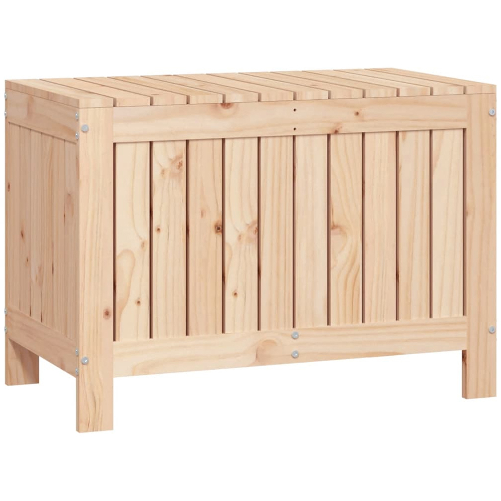 vidaXL 54 x 76 x 42.5cm Brown Pine Wood Garden Storage Box Image 1