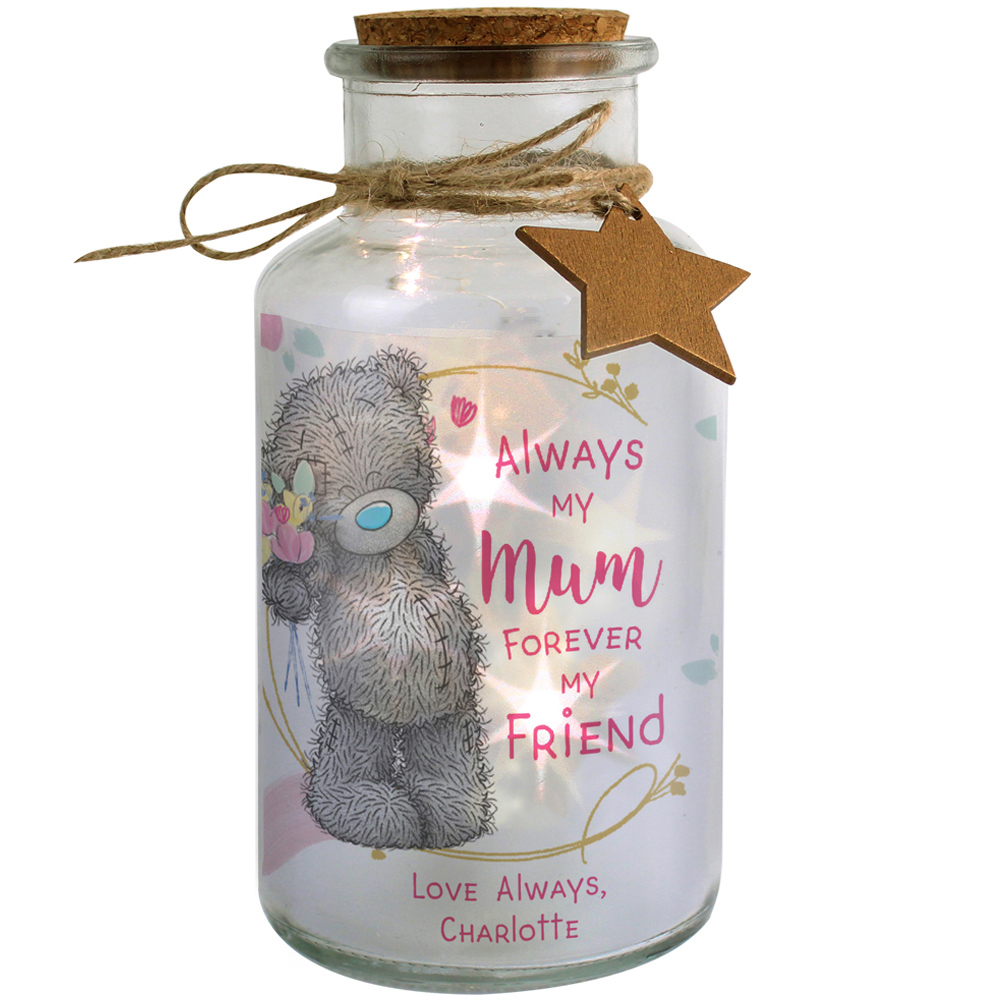 Personalised Memento Personalised Me To You Forever My Friend LED Glass Jar Image 1