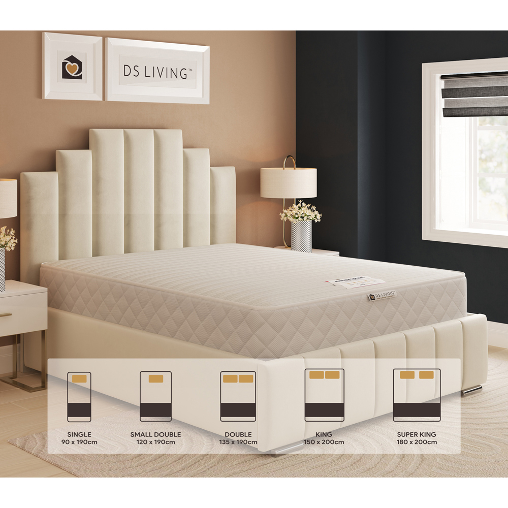 DS Living Aurora Sanctuary Single Gel Enhanced 1000 Pocket Sprung Hybrid Mattress Image 8
