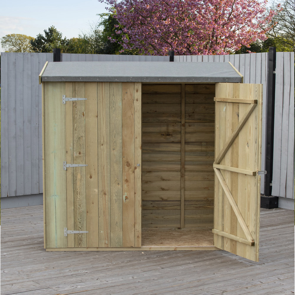 Shire 6 x 3ft Pressure Treated Overlap Pent Garden Shed Image 3