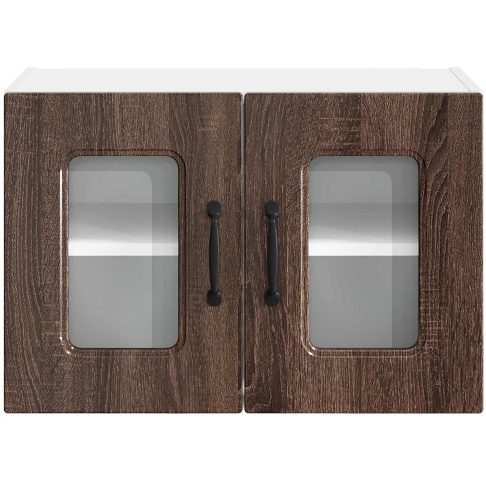vidaXL Kalmar 2 Door Brown Oak Wall Kitchen Cabinet 2 Pack Image 5