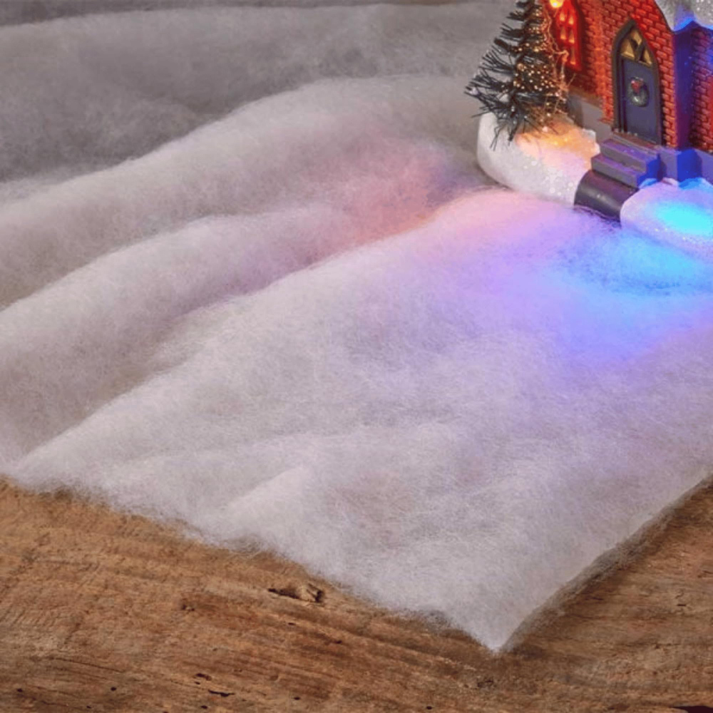 Samuel Alexander White Christmas Faux Snow Effect Blanket Roll 3m Image 2