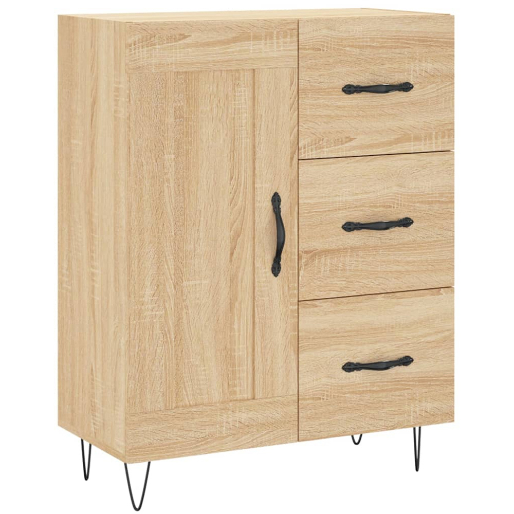 vidaXL 3 Door 3 Drawer Sonoma Oak Highboard Image 7