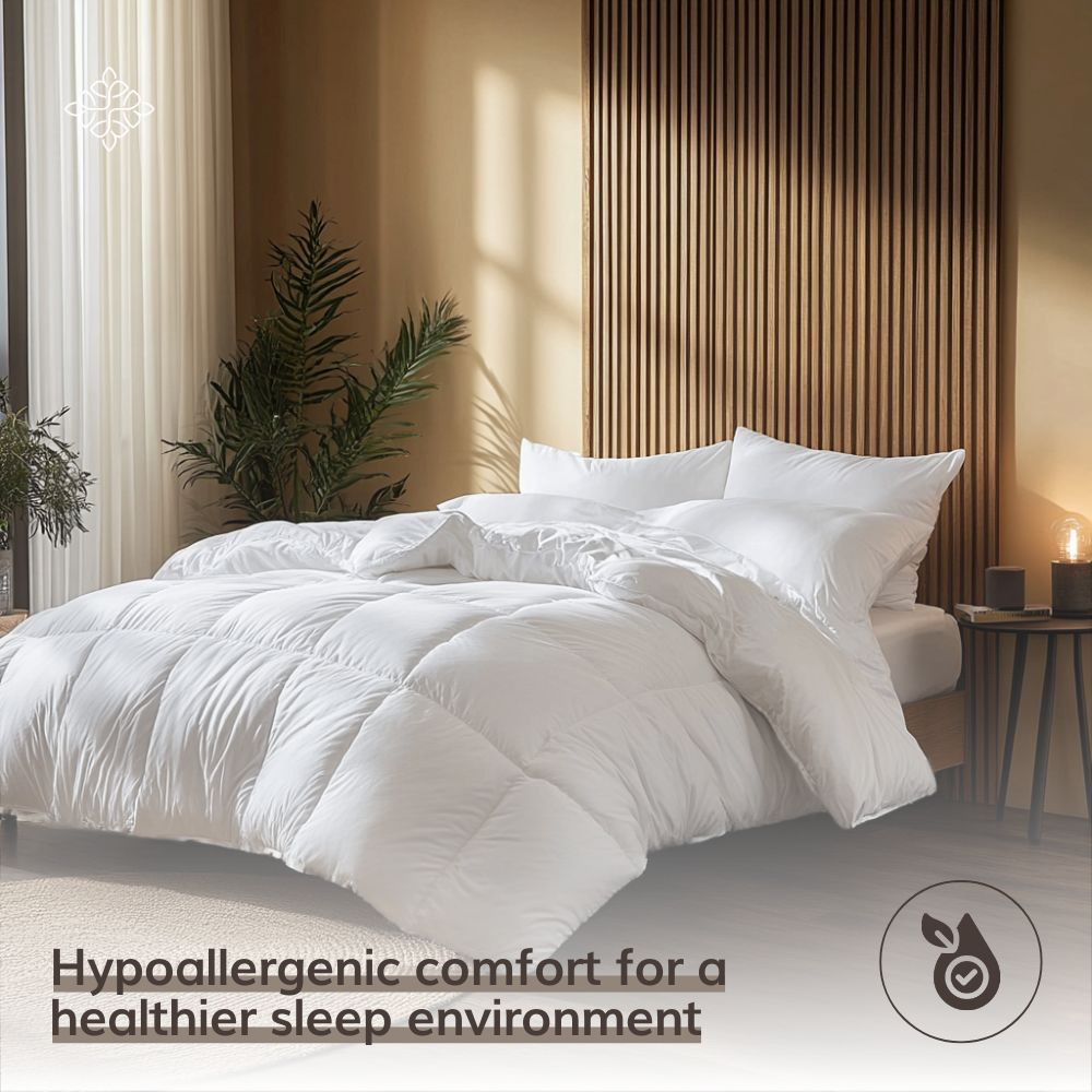 Opulent Home Super King Size White All Season Duck Feather and Down Duvet 10.5 Tog Image 3