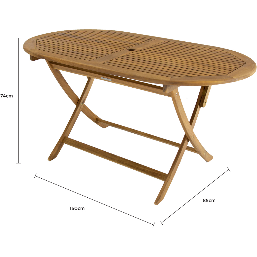 Charles Bentley 8 Seater 150-200cm Oval Wooden Extendable Table Image 7