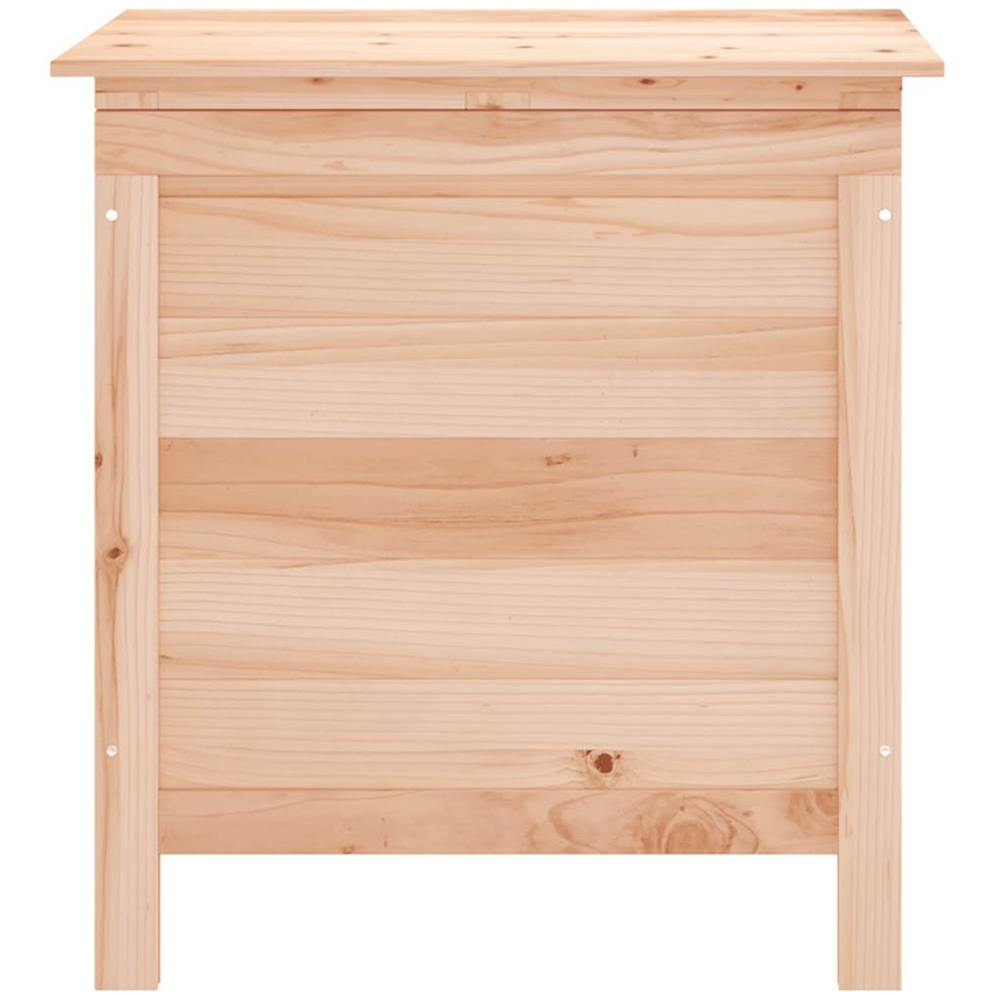 vidaXL 56.5 x 50 x 49cm Brown Fir Wood Garden Storage Box Image 3