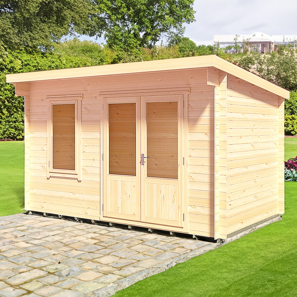 Shire Edgefield 13 x 8ft Apex Garden Log Cabin Image 2