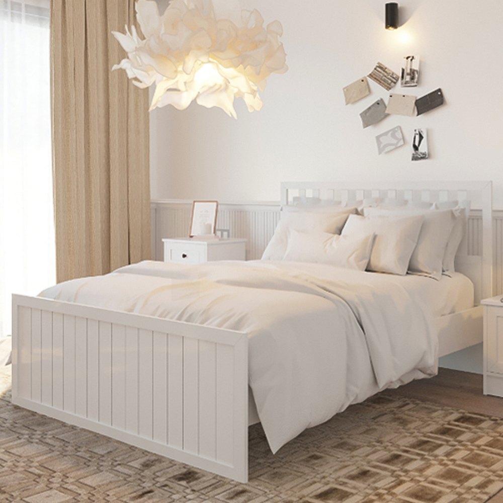 Evu VIENNA King Size White Childrens Bed Frame Image 1