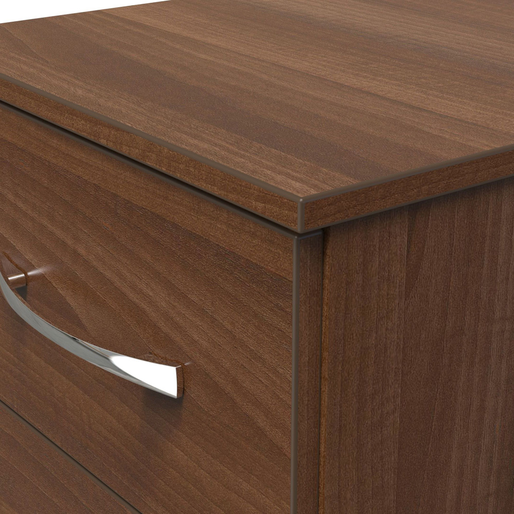Crowndale Avon 3 Drawer Noche Walnut Bedside Cabinet Image 5