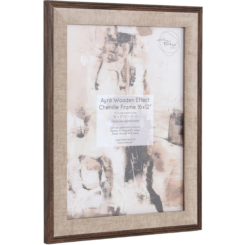 Ayra Wooden Effect Chenille Photo Frame 12 x 16 inch Image 4