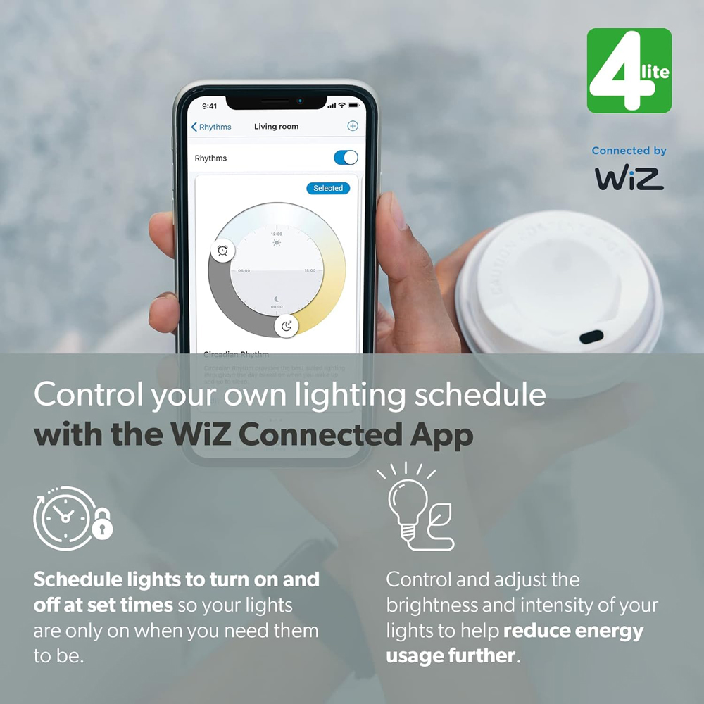 4lite 4 Pack LED 345 Lumens Smart Wi-Fi Bulb Image 4