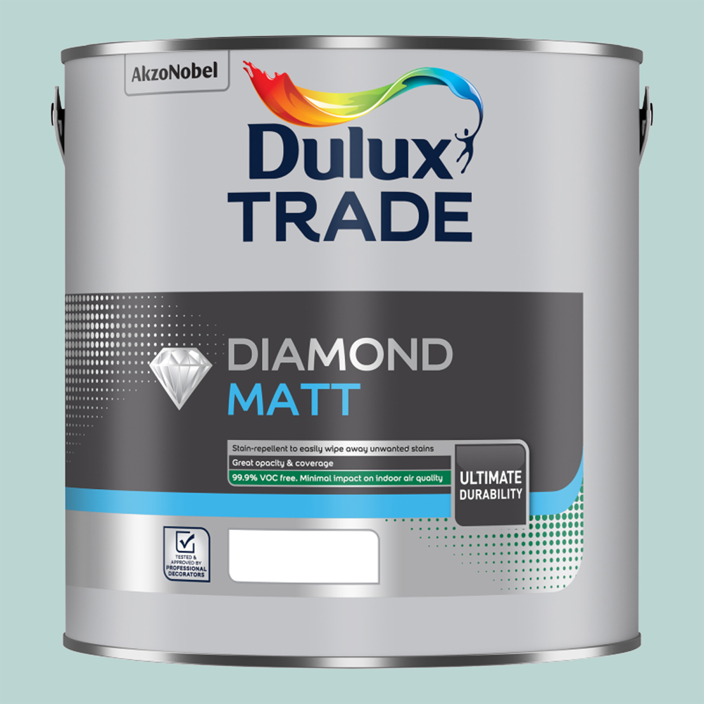 Dulux Trade Mint Macaroon Walls and Ceilings Diamond Matt Paint 5L Image 2