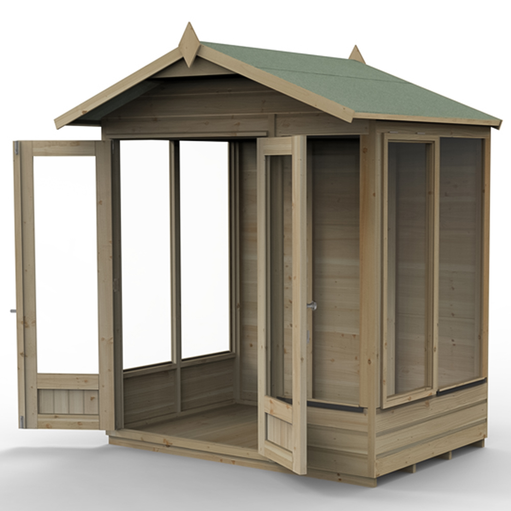 Forest Garden Beckwood 6 x 4ft Single Opening Shiplap Apex Summerhouse Image 3