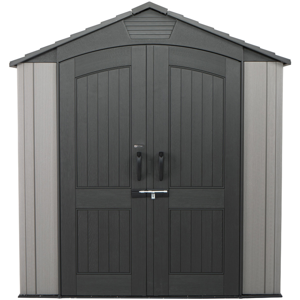 Lifetime Products 7 x 9.5ft Grey Outdoor Storage Shed Image 3