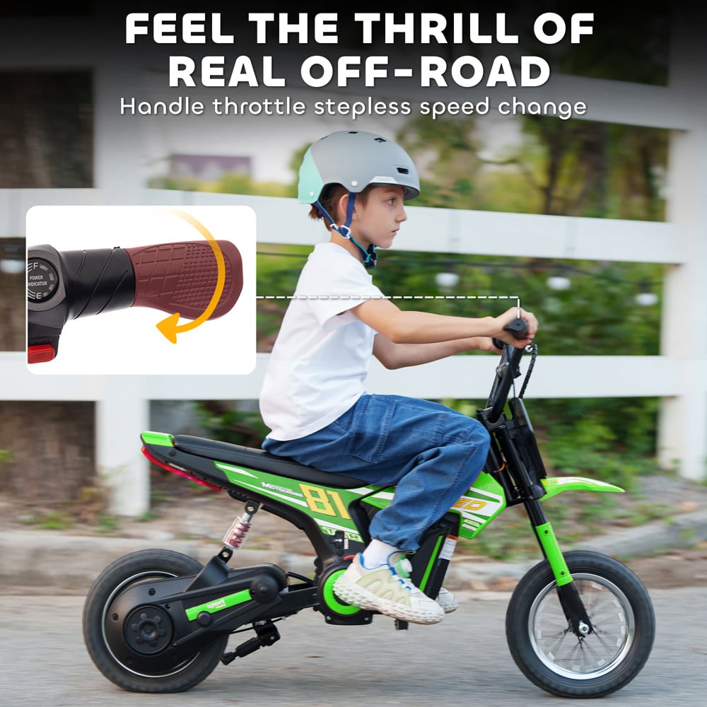 Tommy Toys Green Battery Powered Ride On Motorcycle 24V Image 5