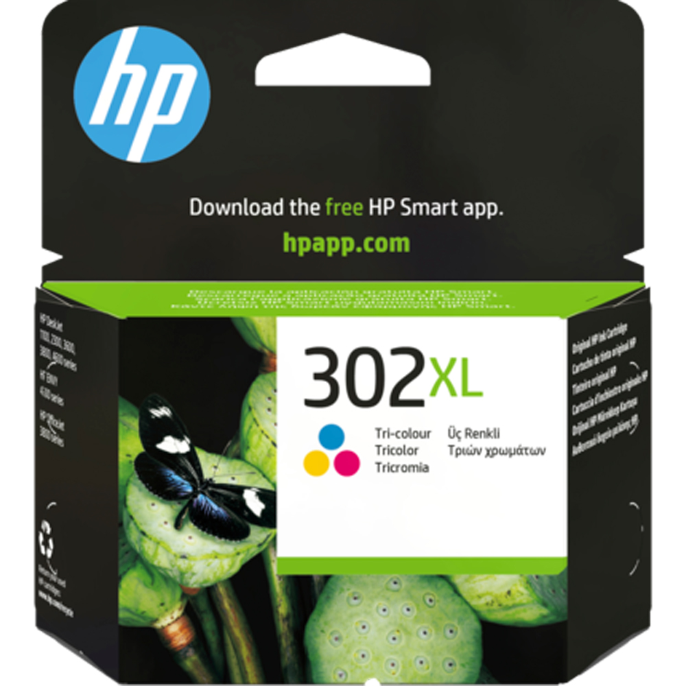 HP 302XL Tricolour Inkjet Cartridge Image