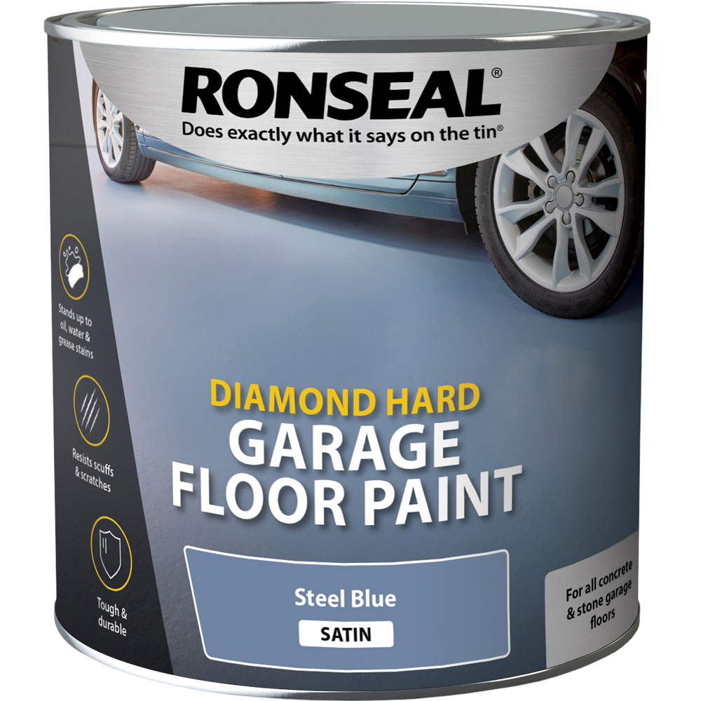 Ronseal Diamond Hard Steel Blue Garage Floor Paint 2.5L Image 2